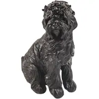 House Vitamin Ornament labradoodle dog polyresin black 16x23,5cm