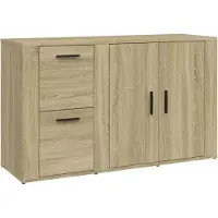 vidaXL Dressoir 100x33x59,5 cm bewerkt hout sonoma eikenkleurig