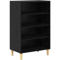 vidaXL Dressoir, zwart, eikenlook, 57 x 35 x 89,5 cm, houtvezel