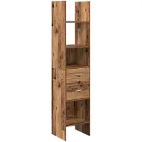 vidaXL Boekenkast 2-laags 40 x 35 x 180 cm Bewerkt hout Oud hout