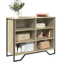 vidaXL Dressoir 91x35,5x74,5 cm bewerkt hout sonoma eikenkleurig