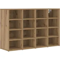 vidaXL Schoenenkast 103 x 30 x 67 cm Bewerkt hout Artisan Eiken