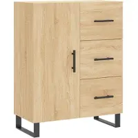 vidaXL Hoge kast 69,5x34x180 cm bewerkt hout sonoma eikenkleurig