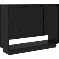vidaXL Dressoir Zwart Eiken 97 x 29 x 75 cm Bewerkt hout