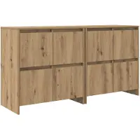vidaXL Dressoirs 2 pcs artisanaal eikenkleurig 70 x 41 x 75 cm