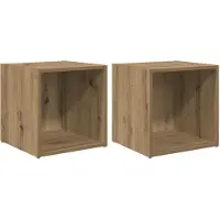 vidaXL Tv-meubelset 2 st Artisan Eiken Bewerkt hout