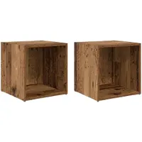 vidaXL Tv-meubelset 2 st Oud Hout Bewerkt hout