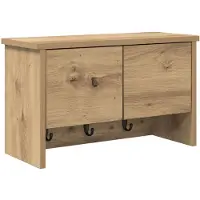 vidaXL Wandgemonteerde kapstok Muurmontage Artisan Eiken Bewerkt hout
