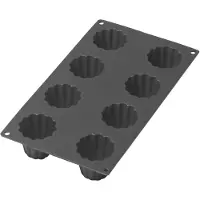 Lékué Bakvorm 8 Mini Cannelés Bordelais - Siliconen - Black