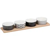Alpina Snackkom Set - 5-delige Set, Wit, 38 x 10 cm