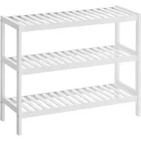 Songmics Schoenenrek van wit bamboe