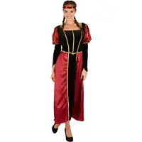 Dressforfun Vrouwenkostuum kasteeldame L - verkleedkleding kostuum halloween verkleden feestkleding carnavalskleding carnaval feestkledij partykleding - 301197