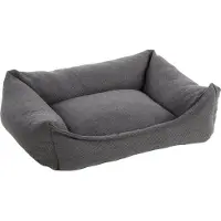 Flamingo Orthopedische hondenmand – orthopedisch hondenbed – Premium Line – Pure luxe hondenbed 65 x 50 x 20 cm – Extra memory foam voor maximaal comfort – Baldar Mand Donkergrijs