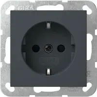 Gira SCHUKO-stopcontact, systeem 55, antraciet, 1 stuk.