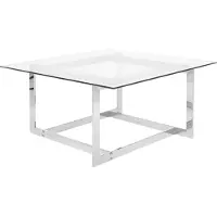 Beliani CRYSTAL - Salontafel - Zilver - Glas