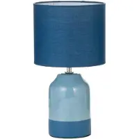 Pauleen Tafellamp Sandy Glow, blauw, Woon-/ Eetkamer, Keramiek, Jong wonen, Tafellamp