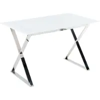 Beliani ATTICA - Eettafel - Wit/Zilver - Veiligheidsglas