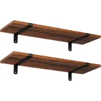 Songmics Vintage zwevende planken set van 2