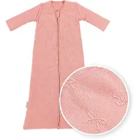 Meyco Baby Studio Collection Bow Baby Slaapzak Met Afritsbare Mouwen - Rose - 90cm - 2.5 TOG