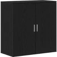 vidaXL Dressoir Zwart Eiken 79 x 38 x 80 cm Bewerkt hout