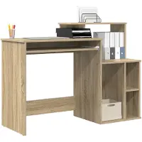 vidaXL Bureau Sonoma Eik 120,5 x 44 x 88,5 cm Bewerkt hout