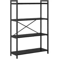 vidaXL Boekenplank 80 x 30 x 120 cm Bewerkt hout Zwart Eiken