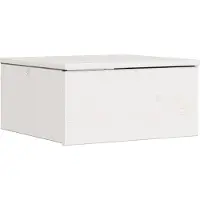 vidaXL Nachtkastje met lade Wit 37 x 35 x 18,5 cm Massief grenenhout