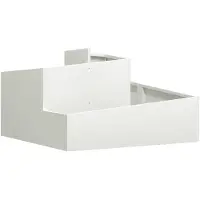 vidaXL Plantenbak Wit 80 x 80 x 50 cm Koudgewalst staal