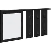 vidaXL Wandgemonteerde kapstok Muurmontage Zwart eiken 84 x 10 x 80 cm