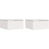 vidaXL Nachtkastje 2 pcs Wit 37 x 35 x 18,5 cm Massief grenenhout