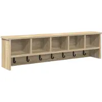 vidaXL Wandgemonteerde kapstok Muurmontage Sonoma Eik 100 x 16 x 26 cm