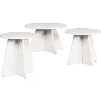 vidaXL Salontafel 3 st Wit 49 x 49 x 30 cm