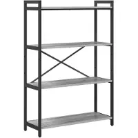 vidaXL Boekenplank 80 x 30 x 120 cm Bewerkt hout Grijs sonoma