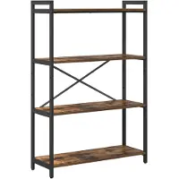 vidaXL Boekenplank 80 x 30 x 120 cm Bewerkt hout Rook Eiken