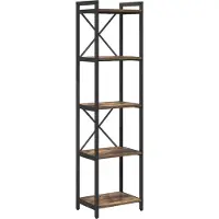 vidaXL Boekenplank 40 x 30 x 155 cm Bewerkt hout Rook Eiken