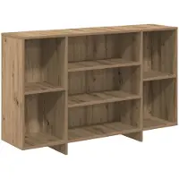 vidaXL Dressoir Artisan Eiken 120 x 30 x 75 cm Bewerkt hout