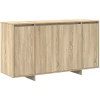 vidaXL Dressoir Sonoma Eik 135 x 41 x 75 cm Bewerkt hout