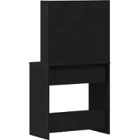 vidaXL Schminktafel, zwart, eikenlook, 74,5 x 40 x 141 cm