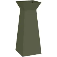 vidaXL Pilarenbak Olijfgroen 40 x 40 x 100 cm Koudgewalst staal