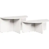 vidaXL Salontafel 2 st Wit 79 x 39,5 x 40 cm Massief grenenhout