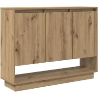 vidaXL Dressoir Artisan Eiken 97 x 29 x 75 cm Bewerkt hout