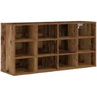 vidaXL Schoenenkast 103 x 30 x 51 cm Bewerkt hout Oudhout