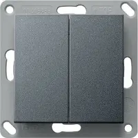 Giersiepen Accessoires schakelprogramma, Draadloze wandtrans. batterijvrij 2-voudig antraciet 242228