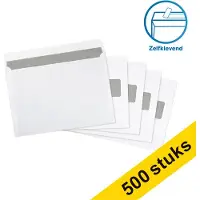 123inkt dienstenvelop wit 162 x 229 mm - C5 venster rechts zelfklevend (500 stuks)