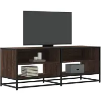 vidaXL Tv-meubel 120,5x40x46 cm bewerkt hout metaal bruin eikenkleur