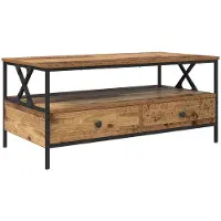 vidaXL Salontafel Oud hout 100 x 51 x 45 cm Bewerkt hout