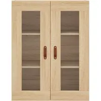 vidaXL Hoge kast 69,5x34x180 cm bewerkt hout sonoma eikenkleurig