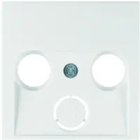 Hager BER S1 coaxkabelafdekking 12031909, 3-gaats, polarwit, mat