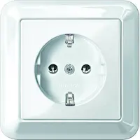 Merten SCHUKO-stopcontact StK MEG2301-1219, vlak, polarwit, glanzend. ATELIER-M