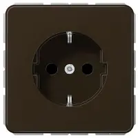 JUNG CD1520BR Wandcontactdoos met randaarde Inzetstuk 1-voudig Bruin 1 stuk(s)